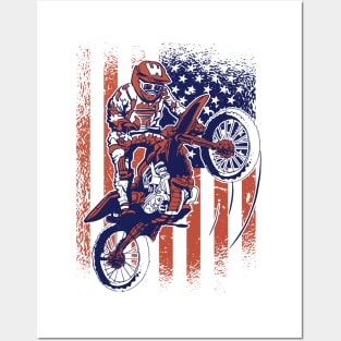 Motocross American Glory Posters and Art